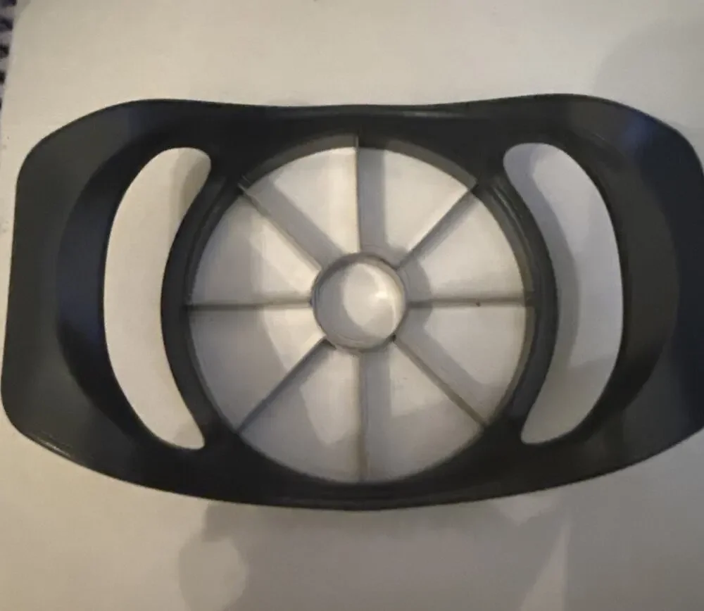 8-Wedge Stainless Steel Apple Slicer and Corer, Black